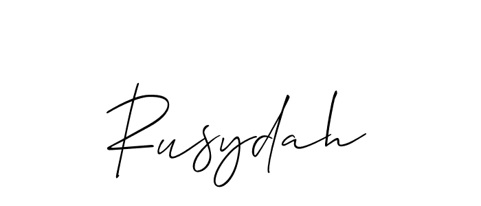 It looks lik you need a new signature style for name Rusydah. Design unique handwritten (Allison_Script) signature with our free signature maker in just a few clicks. Rusydah signature style 2 images and pictures png