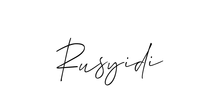 Make a short Rusyidi signature style. Manage your documents anywhere anytime using Allison_Script. Create and add eSignatures, submit forms, share and send files easily. Rusyidi signature style 2 images and pictures png