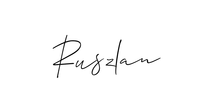 Make a short Ruszlan signature style. Manage your documents anywhere anytime using Allison_Script. Create and add eSignatures, submit forms, share and send files easily. Ruszlan signature style 2 images and pictures png