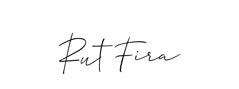 Use a signature maker to create a handwritten signature online. With this signature software, you can design (Allison_Script) your own signature for name Rut Fira. Rut Fira signature style 2 images and pictures png