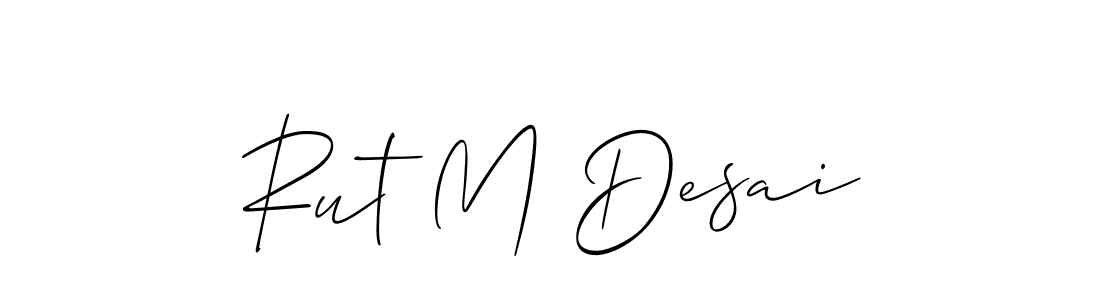 Check out images of Autograph of Rut M Desai name. Actor Rut M Desai Signature Style. Allison_Script is a professional sign style online. Rut M Desai signature style 2 images and pictures png