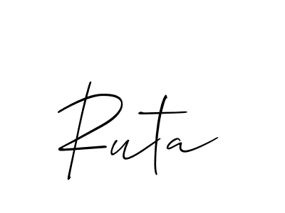 Best and Professional Signature Style for Ruta. Allison_Script Best Signature Style Collection. Ruta signature style 2 images and pictures png