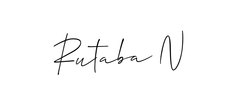 See photos of Rutaba N official signature by Spectra . Check more albums & portfolios. Read reviews & check more about Allison_Script font. Rutaba N signature style 2 images and pictures png