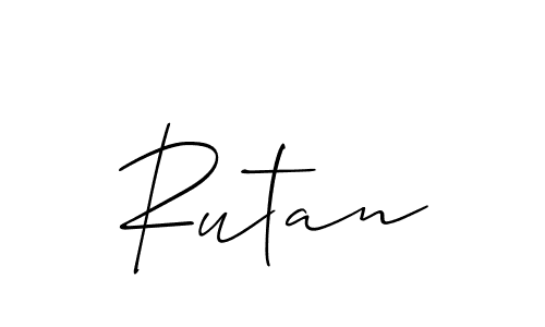 You should practise on your own different ways (Allison_Script) to write your name (Rutan) in signature. don't let someone else do it for you. Rutan signature style 2 images and pictures png