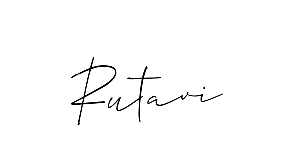 How to Draw Rutavi signature style? Allison_Script is a latest design signature styles for name Rutavi. Rutavi signature style 2 images and pictures png