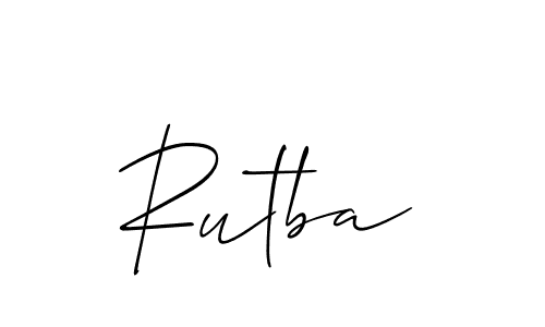 Rutba stylish signature style. Best Handwritten Sign (Allison_Script) for my name. Handwritten Signature Collection Ideas for my name Rutba. Rutba signature style 2 images and pictures png