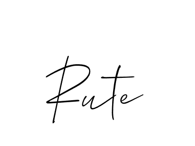 You should practise on your own different ways (Allison_Script) to write your name (Rute) in signature. don't let someone else do it for you. Rute signature style 2 images and pictures png