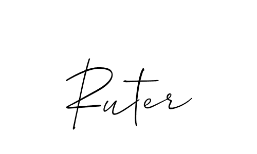 Make a beautiful signature design for name Ruter. With this signature (Allison_Script) style, you can create a handwritten signature for free. Ruter signature style 2 images and pictures png