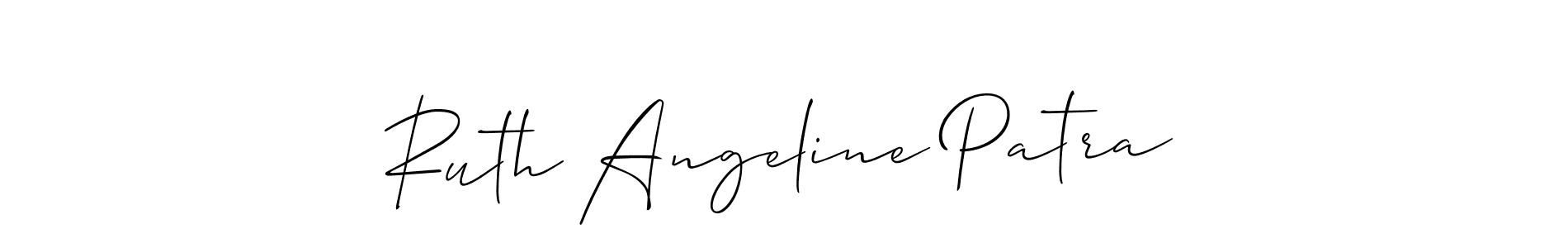 This is the best signature style for the Ruth Angeline Patra name. Also you like these signature font (Allison_Script). Mix name signature. Ruth Angeline Patra signature style 2 images and pictures png