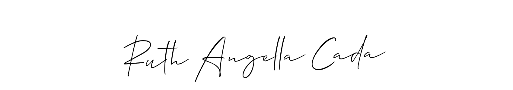 if you are searching for the best signature style for your name Ruth Angella Cada. so please give up your signature search. here we have designed multiple signature styles  using Allison_Script. Ruth Angella Cada signature style 2 images and pictures png