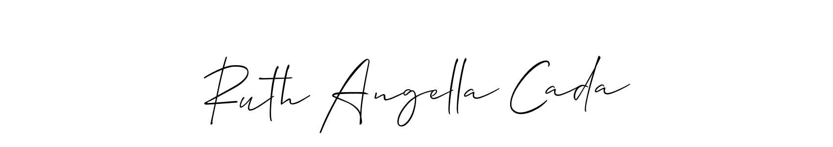 if you are searching for the best signature style for your name Ruth Angella Cada. so please give up your signature search. here we have designed multiple signature styles  using Allison_Script. Ruth Angella Cada signature style 2 images and pictures png