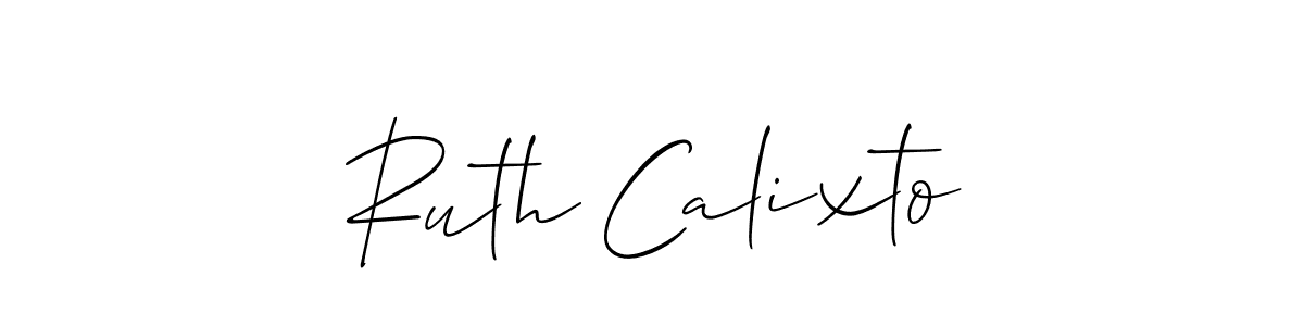 Also we have Ruth Calixto name is the best signature style. Create professional handwritten signature collection using Allison_Script autograph style. Ruth Calixto signature style 2 images and pictures png
