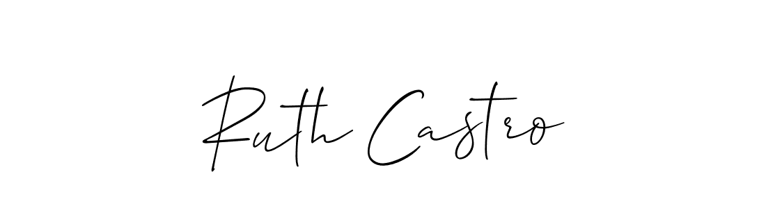Make a beautiful signature design for name Ruth Castro. With this signature (Allison_Script) style, you can create a handwritten signature for free. Ruth Castro signature style 2 images and pictures png