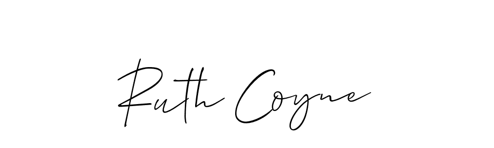 Use a signature maker to create a handwritten signature online. With this signature software, you can design (Allison_Script) your own signature for name Ruth Coyne. Ruth Coyne signature style 2 images and pictures png