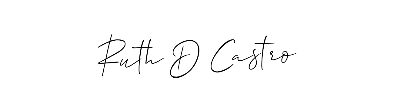 Allison_Script is a professional signature style that is perfect for those who want to add a touch of class to their signature. It is also a great choice for those who want to make their signature more unique. Get Ruth D Castro name to fancy signature for free. Ruth D Castro signature style 2 images and pictures png
