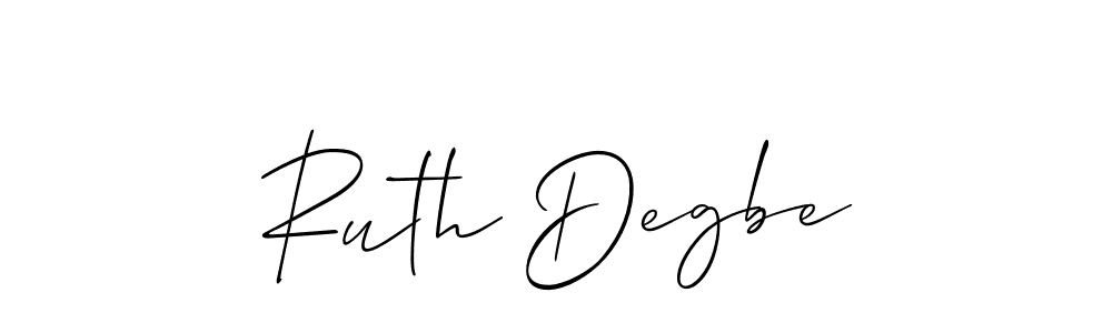 Also we have Ruth Degbe name is the best signature style. Create professional handwritten signature collection using Allison_Script autograph style. Ruth Degbe signature style 2 images and pictures png