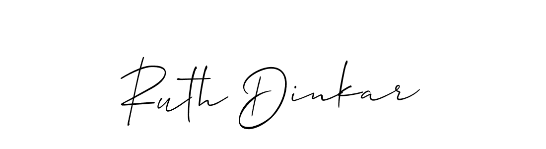 if you are searching for the best signature style for your name Ruth Dinkar. so please give up your signature search. here we have designed multiple signature styles  using Allison_Script. Ruth Dinkar signature style 2 images and pictures png