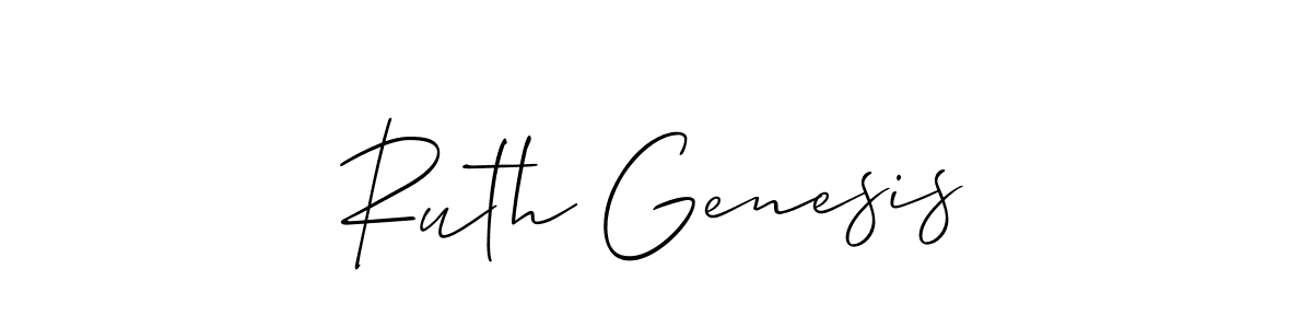 Ruth Genesis stylish signature style. Best Handwritten Sign (Allison_Script) for my name. Handwritten Signature Collection Ideas for my name Ruth Genesis. Ruth Genesis signature style 2 images and pictures png