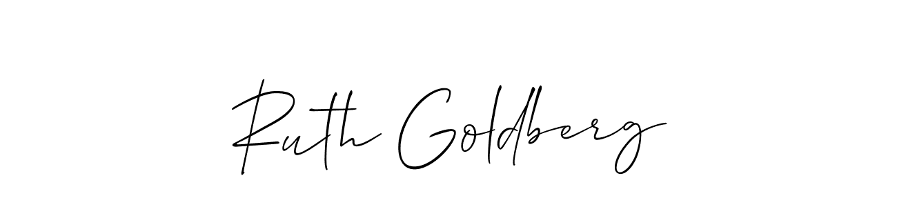 Create a beautiful signature design for name Ruth Goldberg. With this signature (Allison_Script) fonts, you can make a handwritten signature for free. Ruth Goldberg signature style 2 images and pictures png