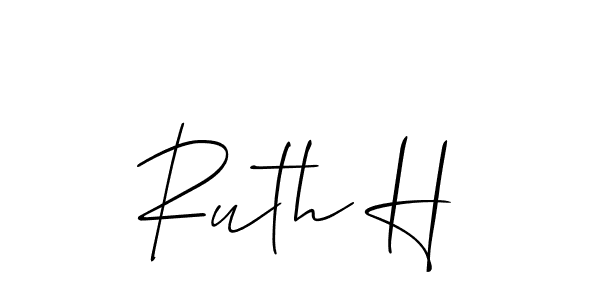 Best and Professional Signature Style for Ruth H. Allison_Script Best Signature Style Collection. Ruth H signature style 2 images and pictures png