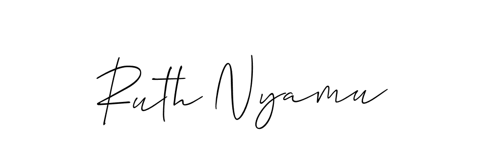 Make a beautiful signature design for name Ruth Nyamu. Use this online signature maker to create a handwritten signature for free. Ruth Nyamu signature style 2 images and pictures png