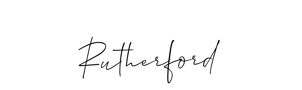 Design your own signature with our free online signature maker. With this signature software, you can create a handwritten (Allison_Script) signature for name Rutherford. Rutherford signature style 2 images and pictures png