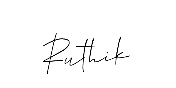 Design your own signature with our free online signature maker. With this signature software, you can create a handwritten (Allison_Script) signature for name Ruthik. Ruthik signature style 2 images and pictures png