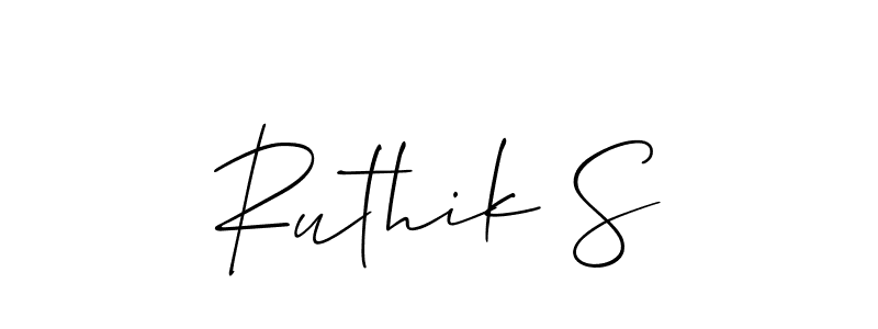 Best and Professional Signature Style for Ruthik S. Allison_Script Best Signature Style Collection. Ruthik S signature style 2 images and pictures png