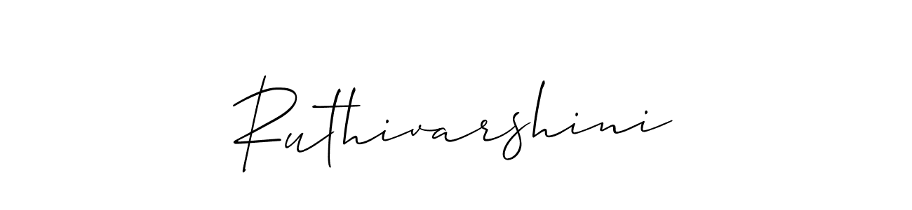 Use a signature maker to create a handwritten signature online. With this signature software, you can design (Allison_Script) your own signature for name Ruthivarshini. Ruthivarshini signature style 2 images and pictures png