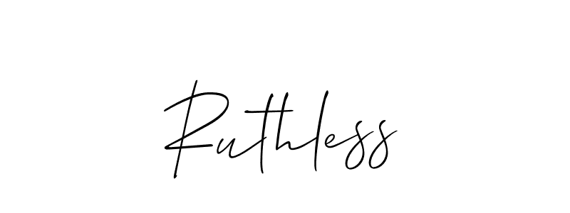 Make a beautiful signature design for name Ruthless. Use this online signature maker to create a handwritten signature for free. Ruthless signature style 2 images and pictures png