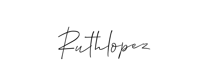 Create a beautiful signature design for name Ruthlopez. With this signature (Allison_Script) fonts, you can make a handwritten signature for free. Ruthlopez signature style 2 images and pictures png