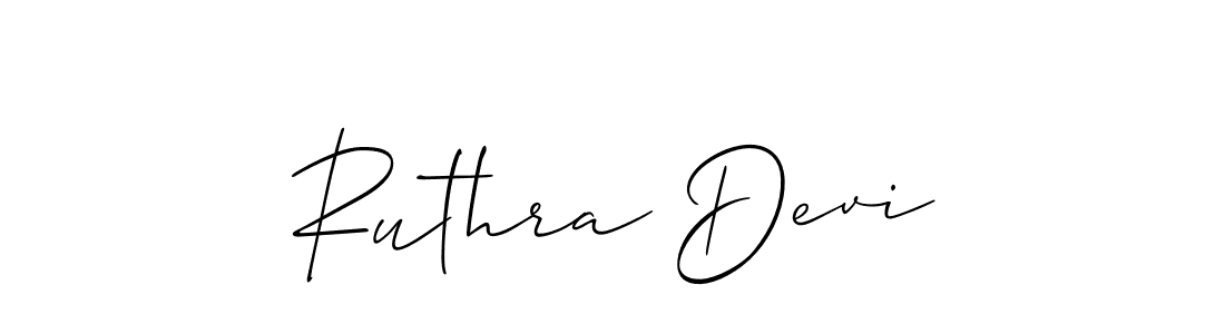Design your own signature with our free online signature maker. With this signature software, you can create a handwritten (Allison_Script) signature for name Ruthra Devi. Ruthra Devi signature style 2 images and pictures png
