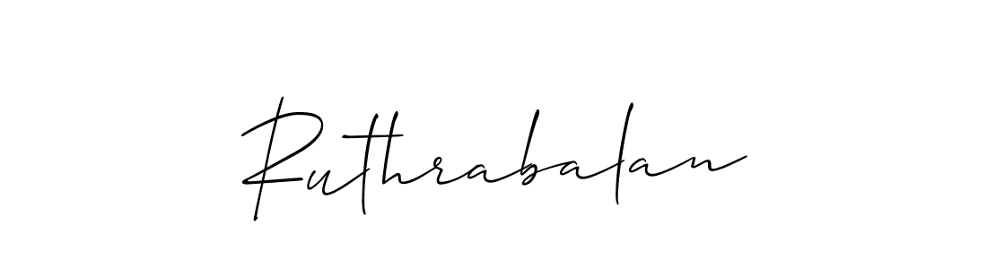 How to Draw Ruthrabalan signature style? Allison_Script is a latest design signature styles for name Ruthrabalan. Ruthrabalan signature style 2 images and pictures png