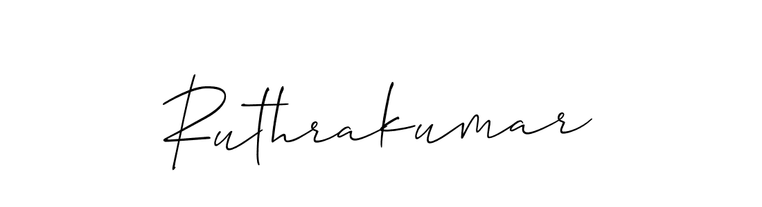 You should practise on your own different ways (Allison_Script) to write your name (Ruthrakumar) in signature. don't let someone else do it for you. Ruthrakumar signature style 2 images and pictures png