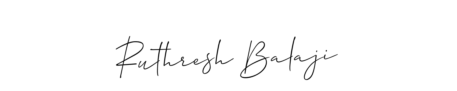 Make a beautiful signature design for name Ruthresh Balaji. With this signature (Allison_Script) style, you can create a handwritten signature for free. Ruthresh Balaji signature style 2 images and pictures png