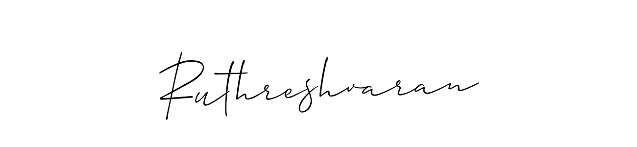 Use a signature maker to create a handwritten signature online. With this signature software, you can design (Allison_Script) your own signature for name Ruthreshvaran. Ruthreshvaran signature style 2 images and pictures png