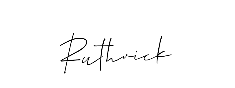 It looks lik you need a new signature style for name Ruthvick. Design unique handwritten (Allison_Script) signature with our free signature maker in just a few clicks. Ruthvick signature style 2 images and pictures png