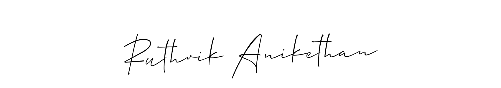 How to Draw Ruthvik Anikethan signature style? Allison_Script is a latest design signature styles for name Ruthvik Anikethan. Ruthvik Anikethan signature style 2 images and pictures png
