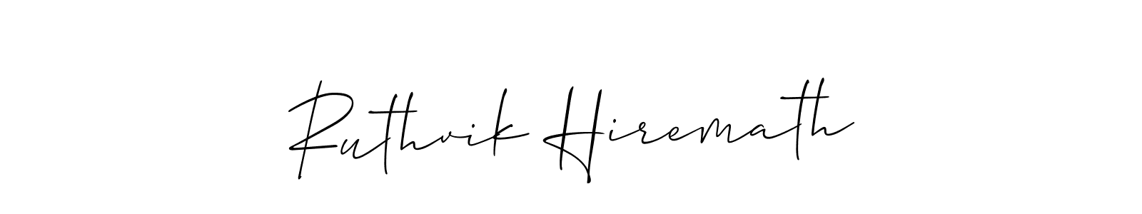 How to make Ruthvik Hiremath signature? Allison_Script is a professional autograph style. Create handwritten signature for Ruthvik Hiremath name. Ruthvik Hiremath signature style 2 images and pictures png