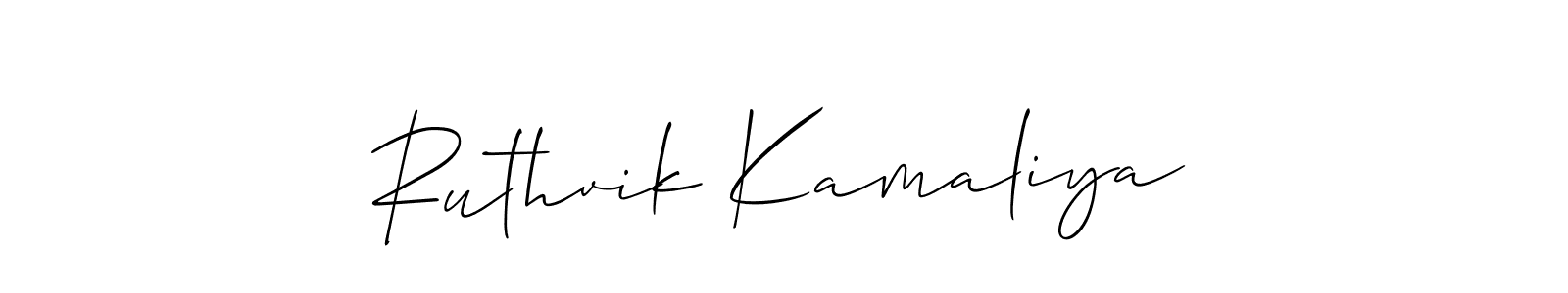 Also You can easily find your signature by using the search form. We will create Ruthvik Kamaliya name handwritten signature images for you free of cost using Allison_Script sign style. Ruthvik Kamaliya signature style 2 images and pictures png