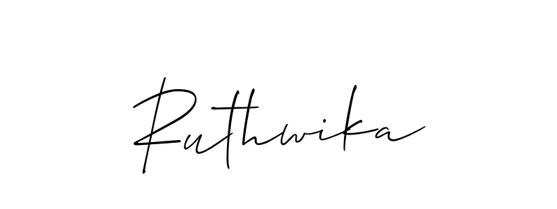 Also we have Ruthwika name is the best signature style. Create professional handwritten signature collection using Allison_Script autograph style. Ruthwika signature style 2 images and pictures png