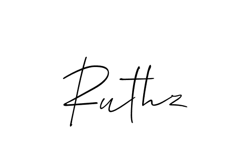 Ruthz stylish signature style. Best Handwritten Sign (Allison_Script) for my name. Handwritten Signature Collection Ideas for my name Ruthz. Ruthz signature style 2 images and pictures png