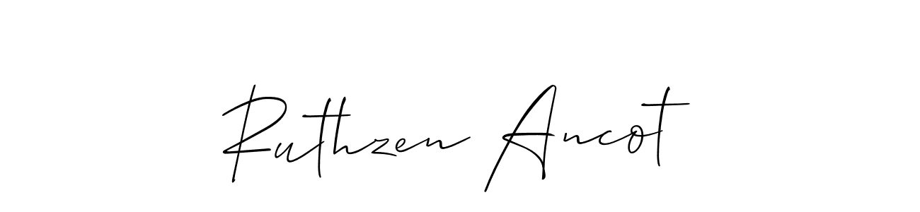 Use a signature maker to create a handwritten signature online. With this signature software, you can design (Allison_Script) your own signature for name Ruthzen Ancot. Ruthzen Ancot signature style 2 images and pictures png