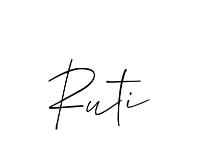 Ruti stylish signature style. Best Handwritten Sign (Allison_Script) for my name. Handwritten Signature Collection Ideas for my name Ruti. Ruti signature style 2 images and pictures png