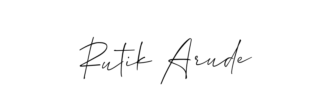 Make a beautiful signature design for name Rutik Arude. Use this online signature maker to create a handwritten signature for free. Rutik Arude signature style 2 images and pictures png