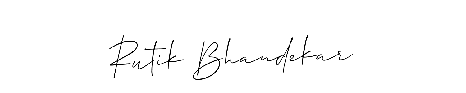 Make a beautiful signature design for name Rutik Bhandekar. Use this online signature maker to create a handwritten signature for free. Rutik Bhandekar signature style 2 images and pictures png