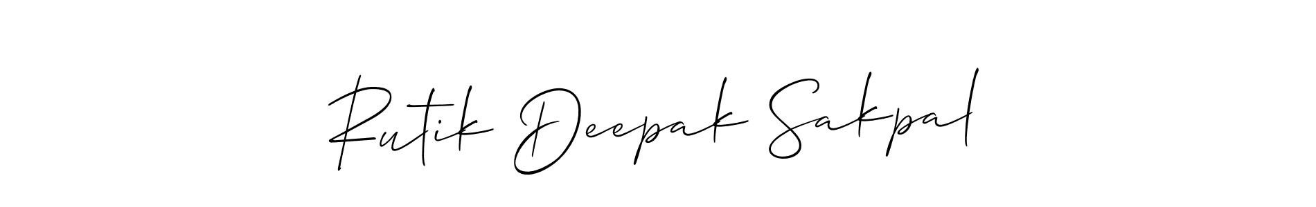 Similarly Allison_Script is the best handwritten signature design. Signature creator online .You can use it as an online autograph creator for name Rutik Deepak Sakpal. Rutik Deepak Sakpal signature style 2 images and pictures png