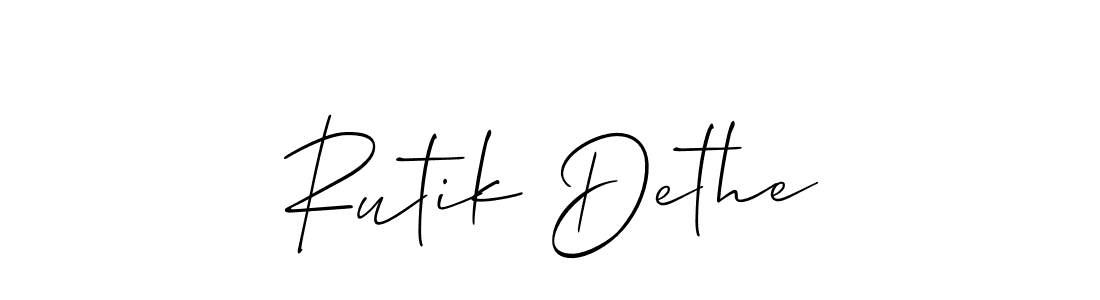 Best and Professional Signature Style for Rutik Dethe. Allison_Script Best Signature Style Collection. Rutik Dethe signature style 2 images and pictures png