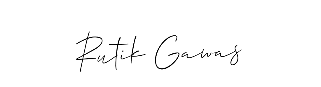 Design your own signature with our free online signature maker. With this signature software, you can create a handwritten (Allison_Script) signature for name Rutik Gawas. Rutik Gawas signature style 2 images and pictures png