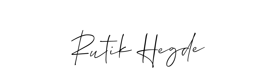 Design your own signature with our free online signature maker. With this signature software, you can create a handwritten (Allison_Script) signature for name Rutik Hegde. Rutik Hegde signature style 2 images and pictures png